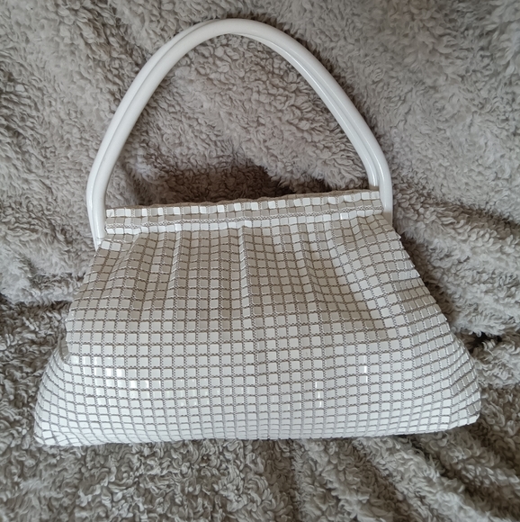1960s Vintage White tile bag mod satchel - Picture 8 of 11